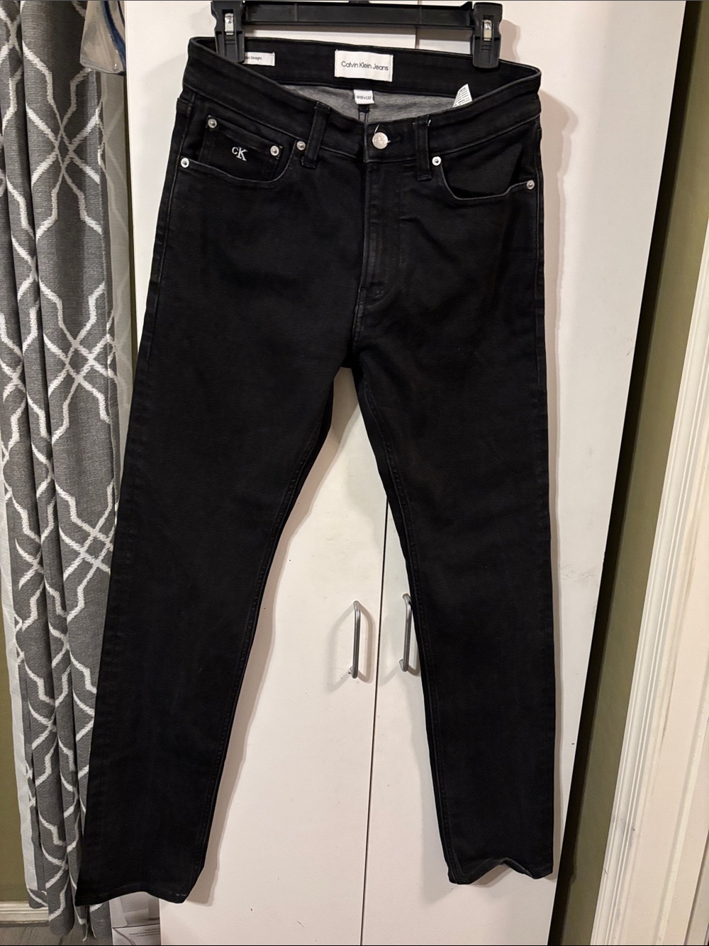 Calvin Klein Men’s Black Slim Straight Jeans